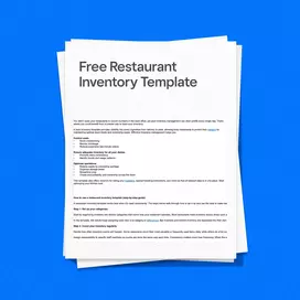 Free Restaurant Inventory Template
