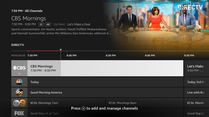 Fire TV Launches New Linear Live TV Experience for DIRECTV Subscribers