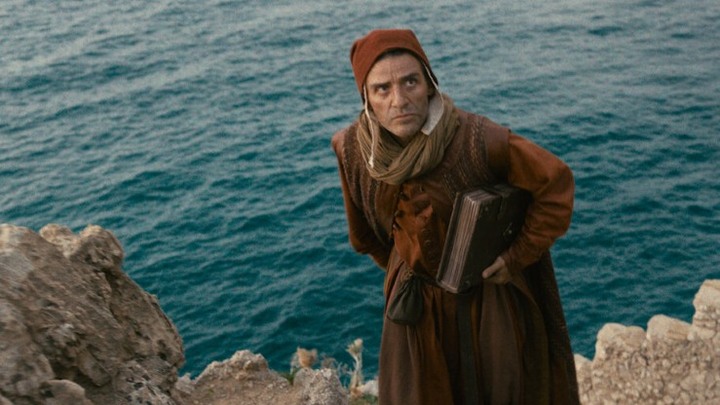 Oscar Isaac as Dante in In the Hand of Dante on Netflix