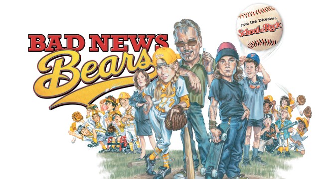 alt="The Bad News Bears illustrated movie poster"